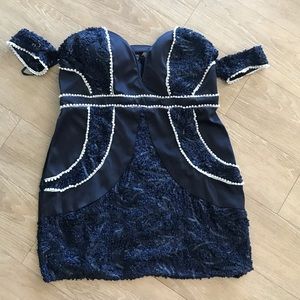 Plus plunge front dress